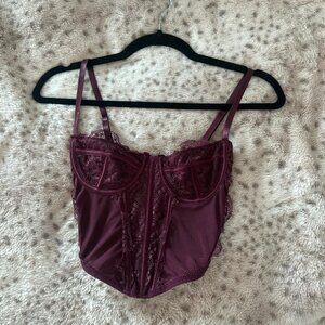 LA Hearts by PacSun Women's Burgundy and Purple Corset